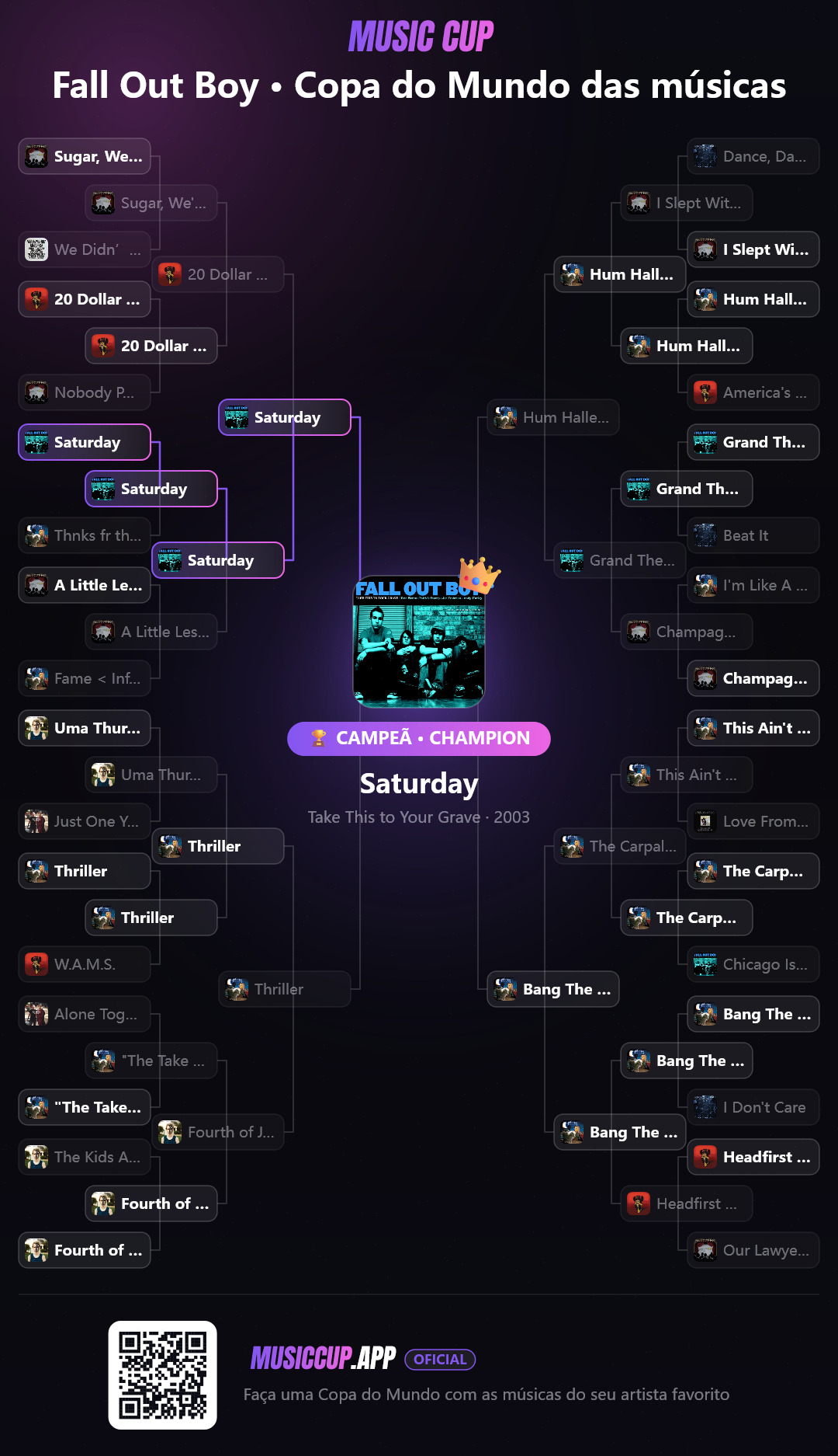 Fall Out Boy · Copa do Mundo das músicas